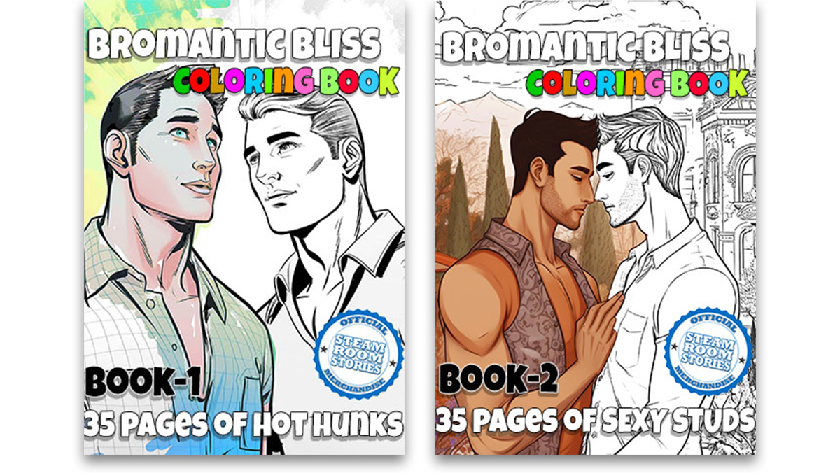 Bromantic Bliss Gay Adult Coloring Book